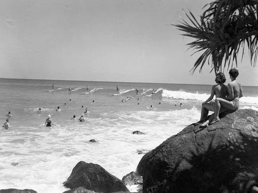 Watching the surfing.