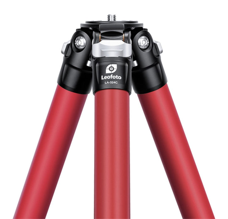 Leofoto LA-324C Athena Tripod with Red LH-40LR Ball Head