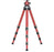 Leofoto LA-324C Athena Tripod with Red LH-40LR Ball Head
