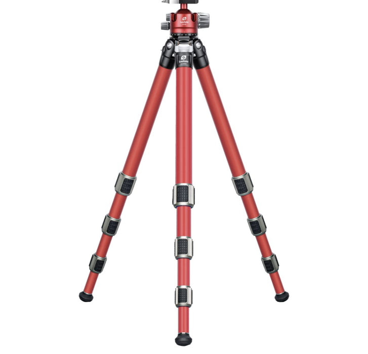 Leofoto LA-324C Athena Tripod with Red LH-40LR Ball Head