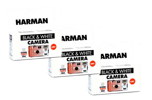 Harman Black and white single use cameras XP2-24 shots 3 pack
